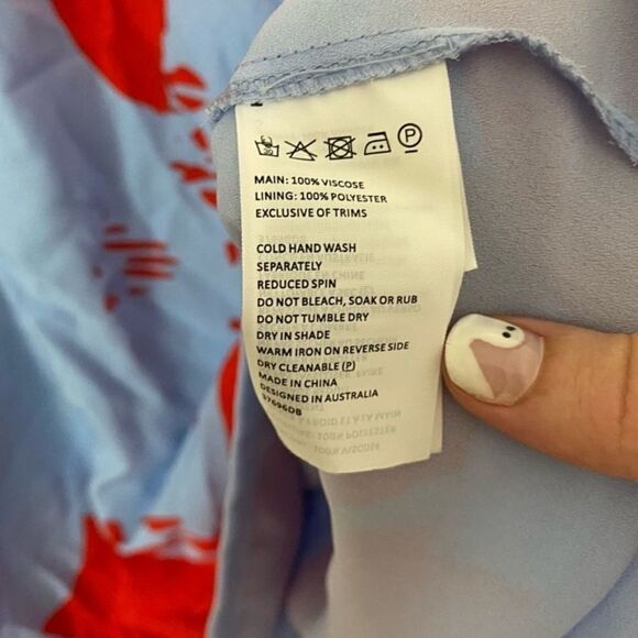 Bardot Camilla Hawaiian Floral Off The Shoulder Long Sleeve Blouson Dress - Picture 6 of 7